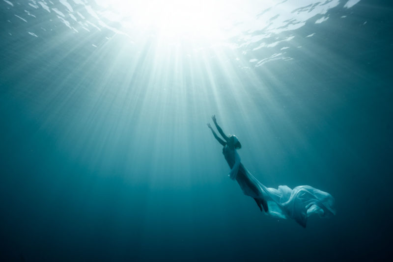 portrait aquatique en mer